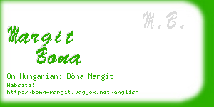 margit bona business card